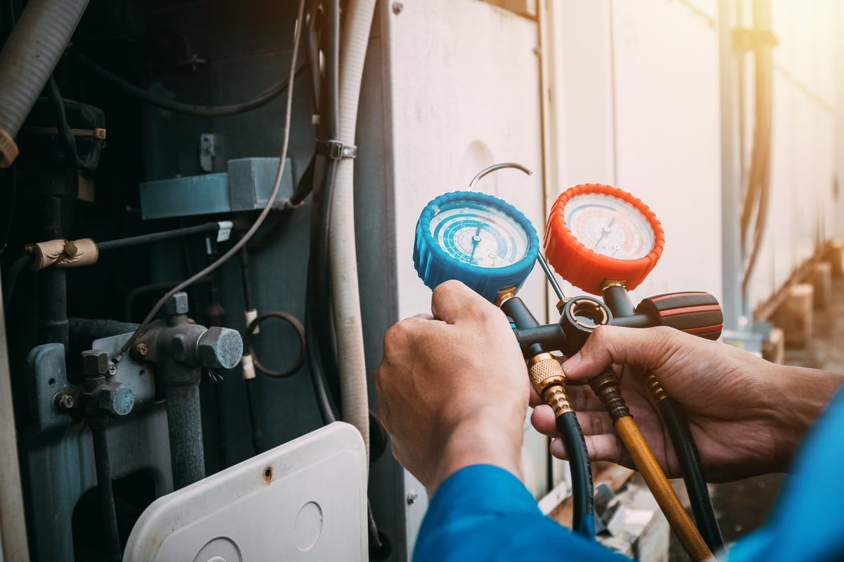 HVAC technician performing quality repairs